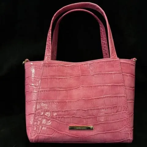 brahmin pink leather handbag Brahmin pink leather handbag with signature texture
