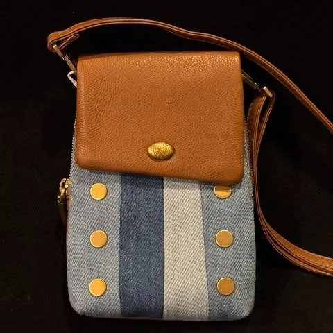 hammitt denim handbag Hammitt denim and leather handbag at Stefan Mann